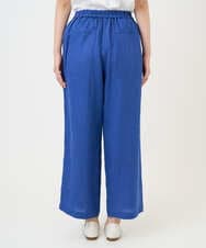 NGLGE43250 GIANNI LO GIUDICE(ジャンニ ロ ジュディチェ) [洗える]カラーリネン製品洗いパンツ ブルー