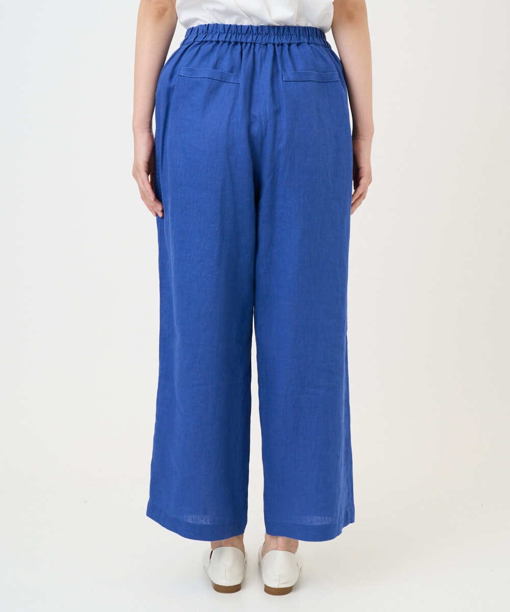 NGLGE43250 GIANNI LO GIUDICE(ジャンニ ロ ジュディチェ) [洗える]カラーリネン製品洗いパンツ ブルー