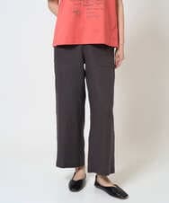 NGLGE43250 GIANNI LO GIUDICE(ジャンニ ロ ジュディチェ) [洗える]カラーリネン製品洗いパンツ ダークグレー