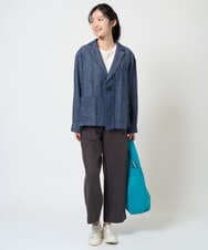 NGLGE43250 GIANNI LO GIUDICE(ジャンニ ロ ジュディチェ) [洗える]カラーリネン製品洗いパンツ ダークグレー