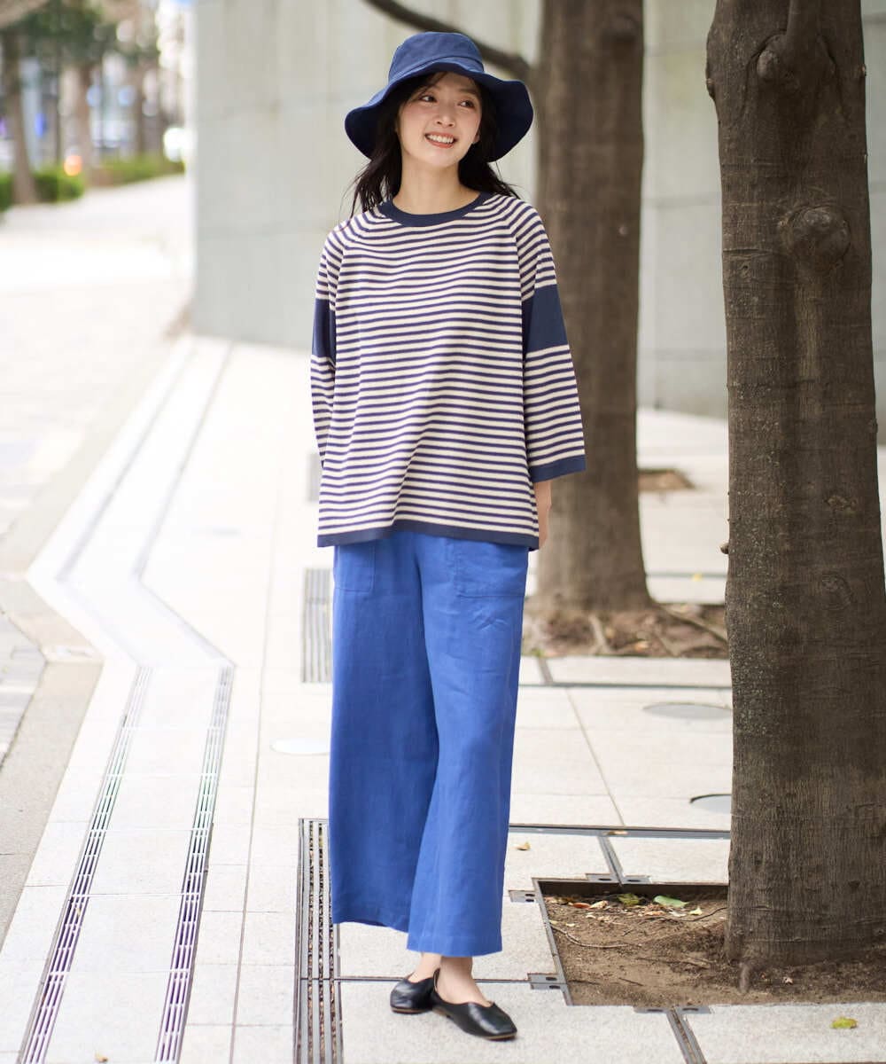 NGLGE43250 GIANNI LO GIUDICE(ジャンニ ロ ジュディチェ) [洗える]カラーリネン製品洗いパンツ ダークグレー