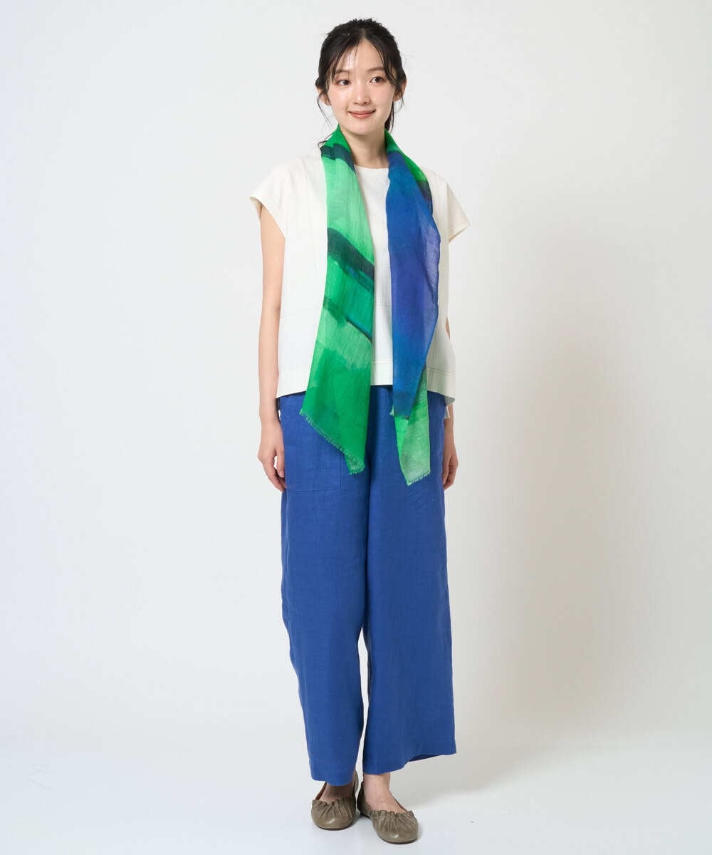 NGLGE43250 GIANNI LO GIUDICE(ジャンニ ロ ジュディチェ) [洗える]カラーリネン製品洗いパンツ ダークグレー