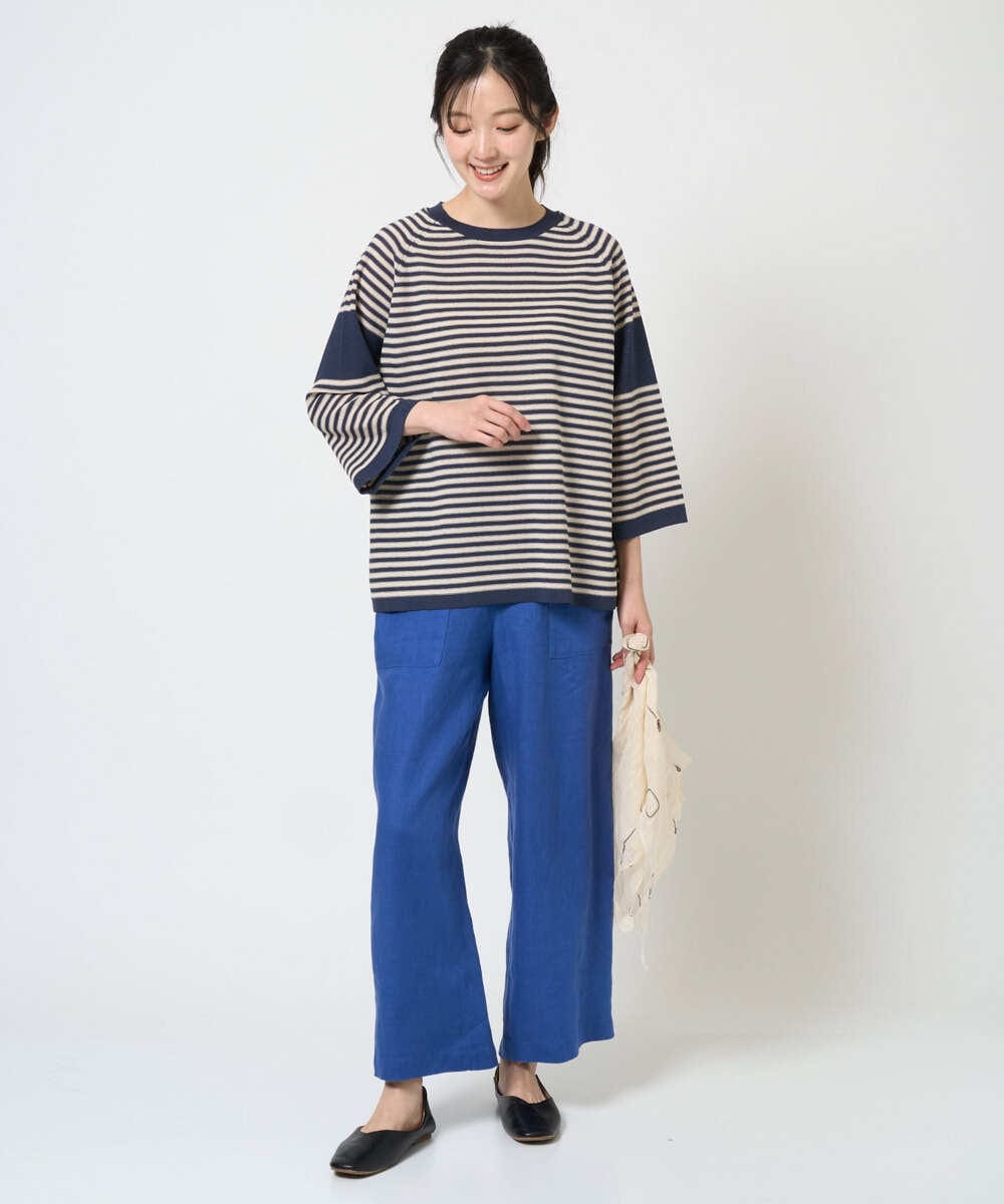 NGLGE43250 GIANNI LO GIUDICE(ジャンニ ロ ジュディチェ) [洗える]カラーリネン製品洗いパンツ ダークグレー