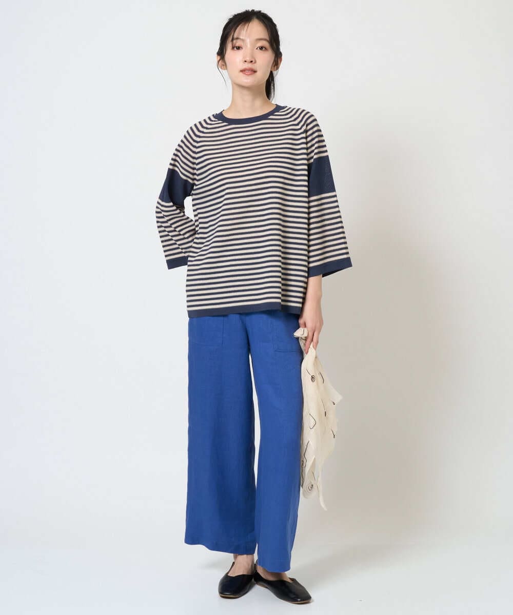 NGLGE43250 GIANNI LO GIUDICE(ジャンニ ロ ジュディチェ) [洗える]カラーリネン製品洗いパンツ ダークグレー