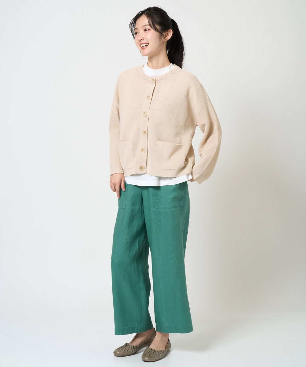 NGLGE43250 GIANNI LO GIUDICE(ジャンニ ロ ジュディチェ) [洗える]カラーリネン製品洗いパンツ ダークグレー