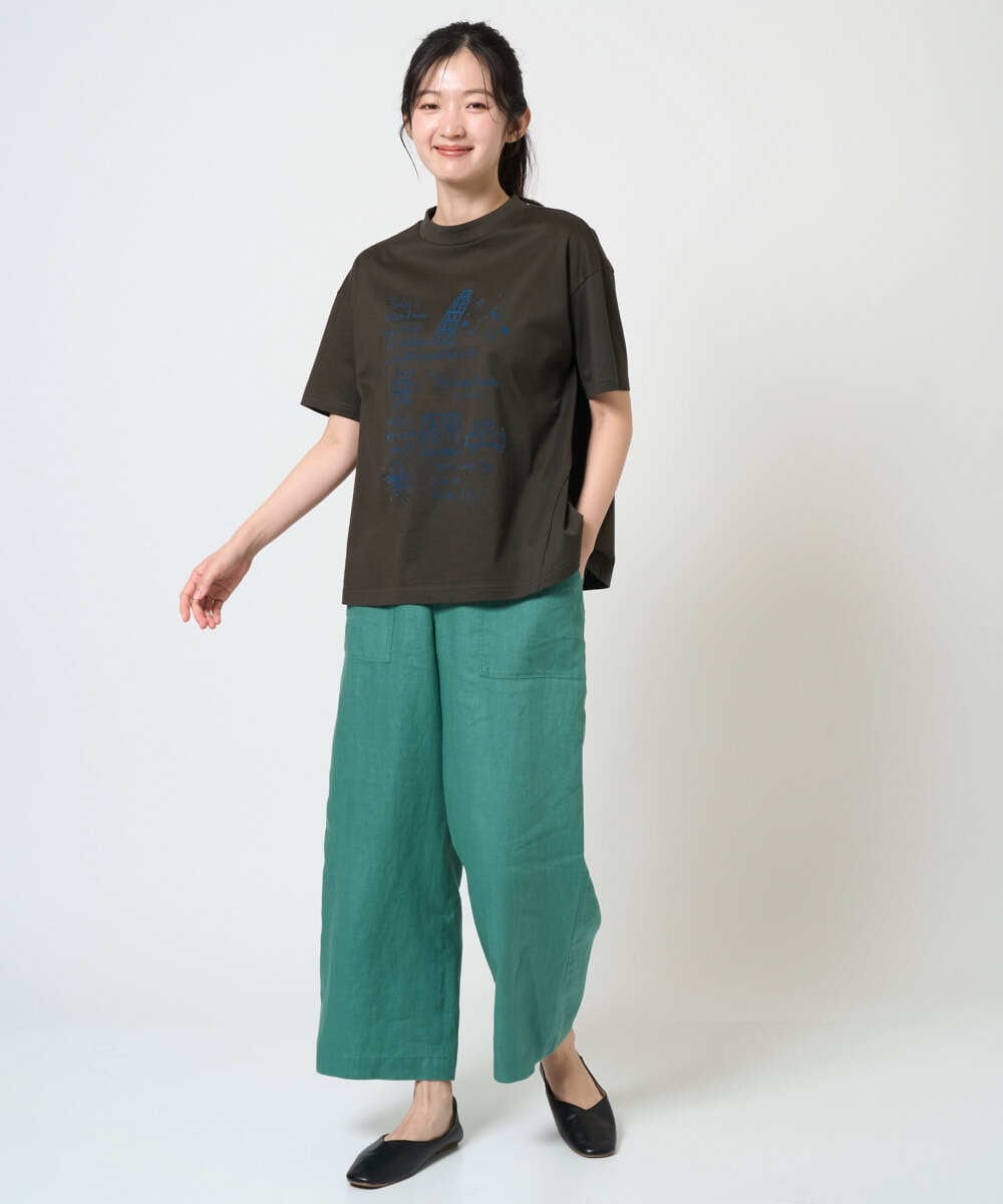 NGLGE43250 GIANNI LO GIUDICE(ジャンニ ロ ジュディチェ) [洗える]カラーリネン製品洗いパンツ ダークグレー