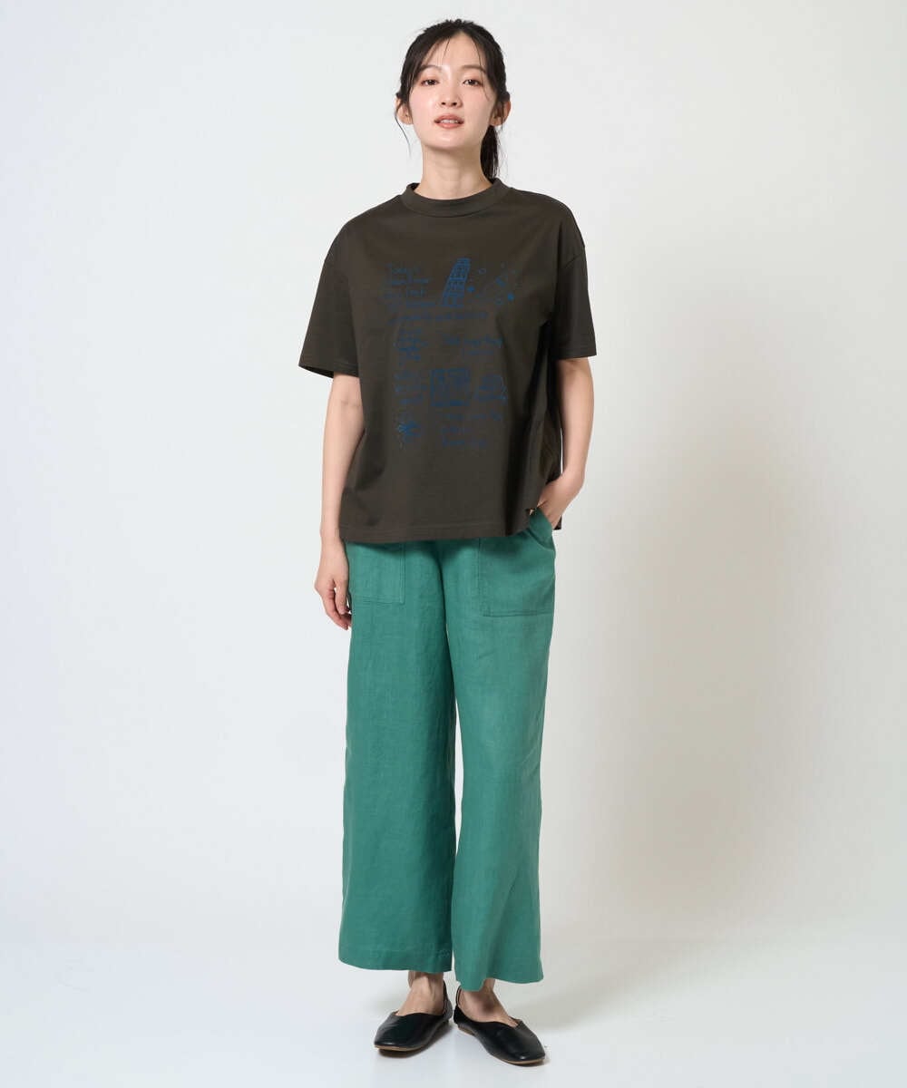 NGLGE43250 GIANNI LO GIUDICE(ジャンニ ロ ジュディチェ) [洗える]カラーリネン製品洗いパンツ ダークグレー