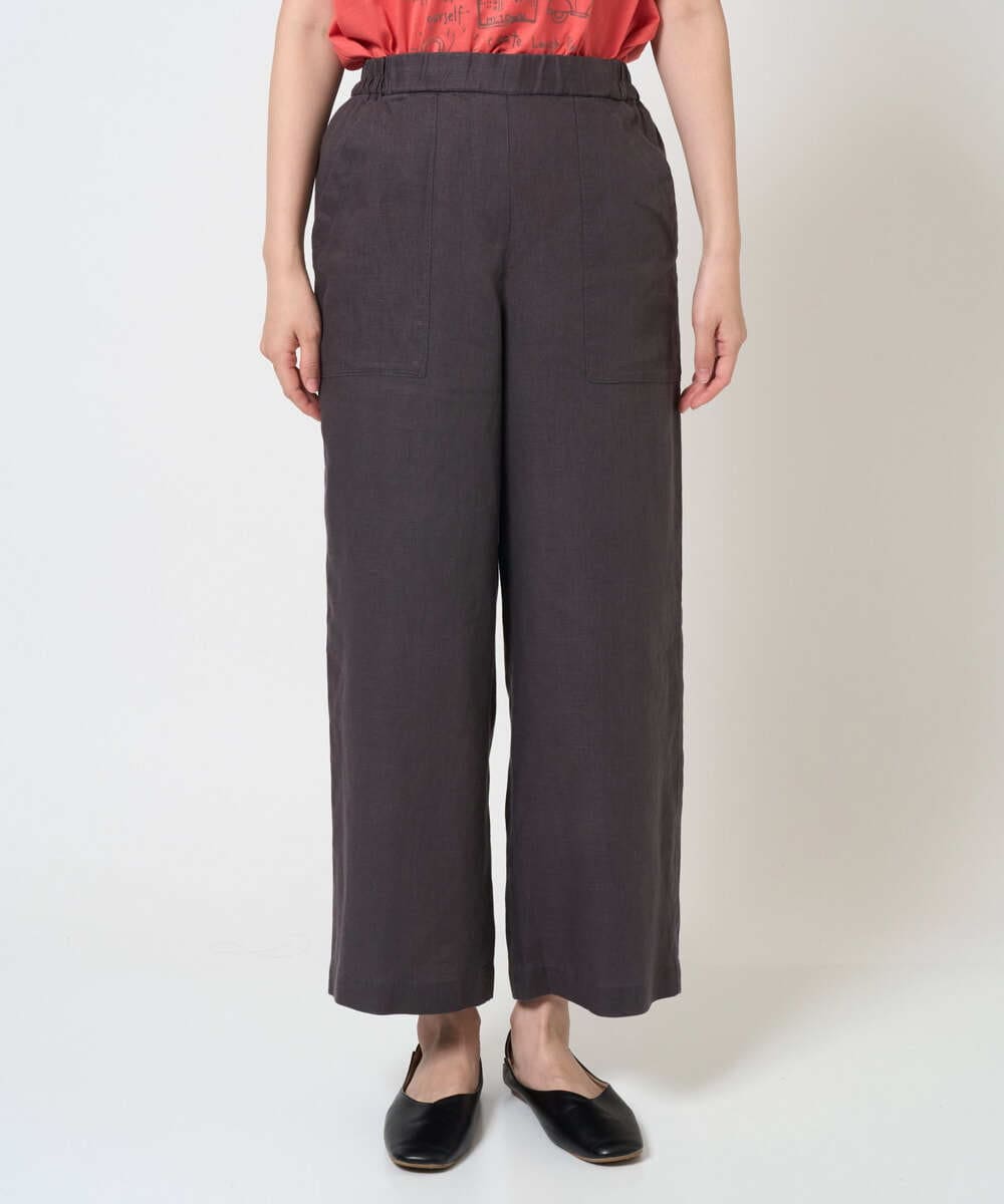 NGLGE43250 GIANNI LO GIUDICE(ジャンニ ロ ジュディチェ) [洗える]カラーリネン製品洗いパンツ ダークグレー