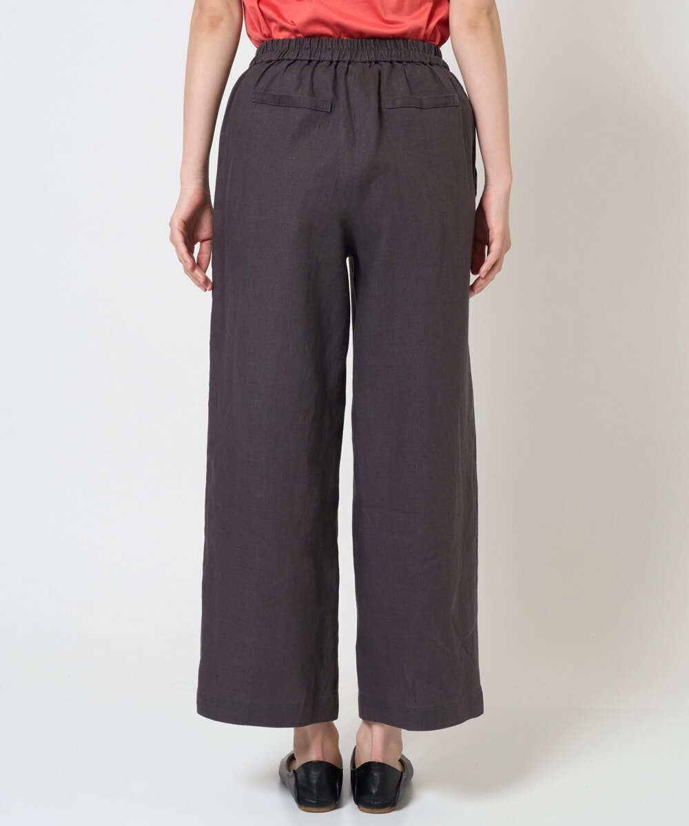 NGLGE43250 GIANNI LO GIUDICE(ジャンニ ロ ジュディチェ) [洗える]カラーリネン製品洗いパンツ ダークグレー