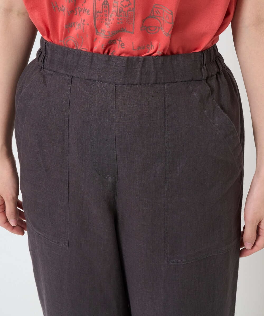 NGLGE43250 GIANNI LO GIUDICE(ジャンニ ロ ジュディチェ) [洗える]カラーリネン製品洗いパンツ ダークグレー