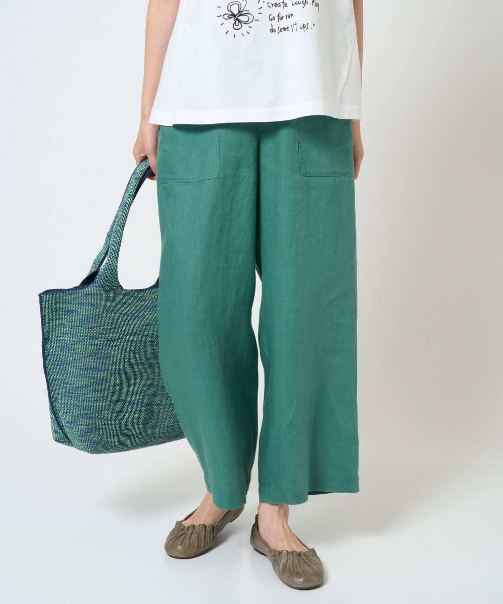 NGLGE43250 GIANNI LO GIUDICE(ジャンニ ロ ジュディチェ) [洗える]カラーリネン製品洗いパンツ ダークグレー