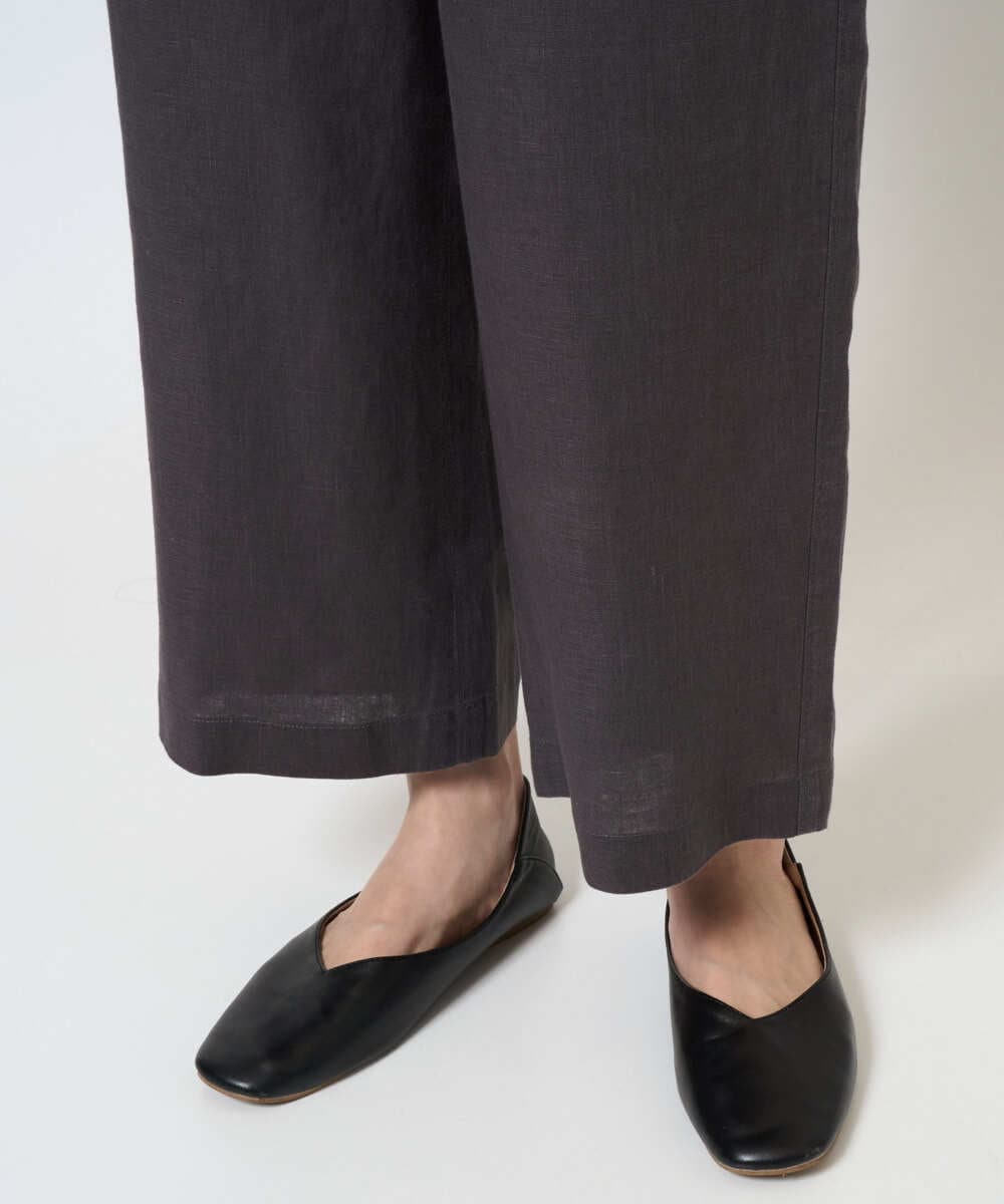 NGLGE43250 GIANNI LO GIUDICE(ジャンニ ロ ジュディチェ) [洗える]カラーリネン製品洗いパンツ ダークグレー