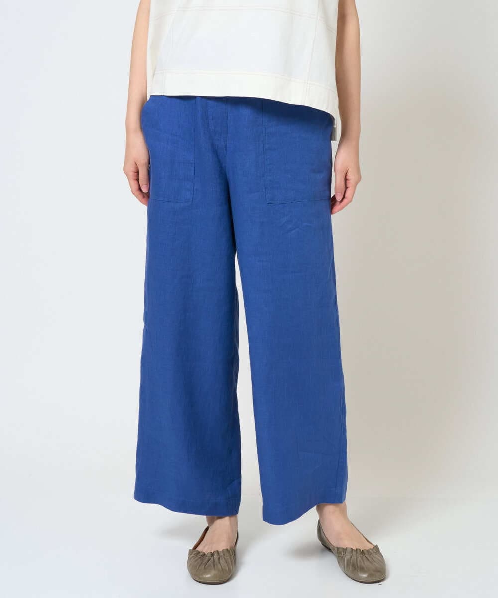 NGLGE43250 GIANNI LO GIUDICE(ジャンニ ロ ジュディチェ) [洗える]カラーリネン製品洗いパンツ ダークグレー