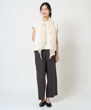 NGLGE43250 GIANNI LO GIUDICE(ジャンニ ロ ジュディチェ) [洗える]カラーリネン製品洗いパンツ ダークグレー