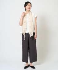 NGLGE43250 GIANNI LO GIUDICE(ジャンニ ロ ジュディチェ) [洗える]カラーリネン製品洗いパンツ ダークグレー