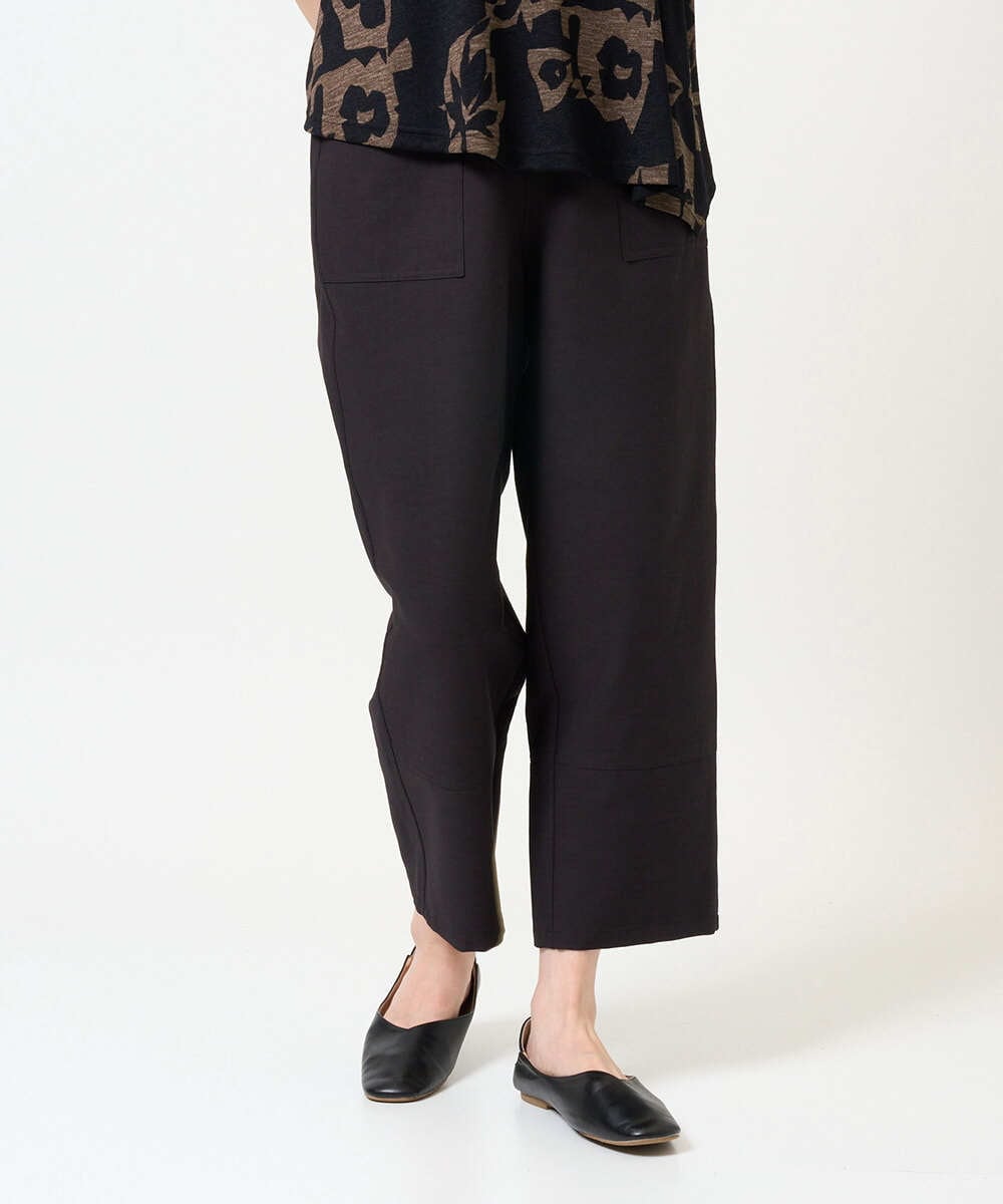 NGLGE44270 GIANNI LO GIUDICE(ジャンニ ロ ジュディチェ) [洗える・日本製]リネンミックスシャンブレーストレッチパンツ オレンジ