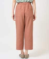 NGLGE44270 GIANNI LO GIUDICE(ジャンニ ロ ジュディチェ) [洗える・日本製]リネンミックスシャンブレーストレッチパンツ オレンジ