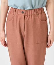 NGLGE44270 GIANNI LO GIUDICE(ジャンニ ロ ジュディチェ) [洗える・日本製]リネンミックスシャンブレーストレッチパンツ オレンジ