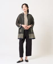 NGLGE44270 GIANNI LO GIUDICE(ジャンニ ロ ジュディチェ) [洗える・日本製]リネンミックスシャンブレーストレッチパンツ オレンジ