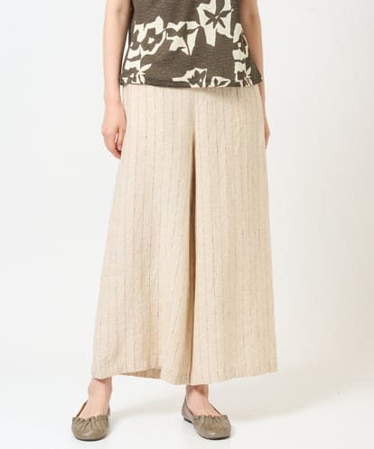NGLGE50330 GIANNI LO GIUDICE [洗える]リネンステッチストライプパンツ