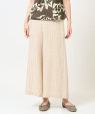 NGLGE50330 GIANNI LO GIUDICE(ジャンニ ロ ジュディチェ) [洗える]リネンステッチストライプパンツ ブラック