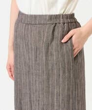 NGLGE50330 GIANNI LO GIUDICE(ジャンニ ロ ジュディチェ) [洗える]リネンステッチストライプパンツ ブラック