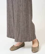 NGLGE50330 GIANNI LO GIUDICE(ジャンニ ロ ジュディチェ) [洗える]リネンステッチストライプパンツ ブラック