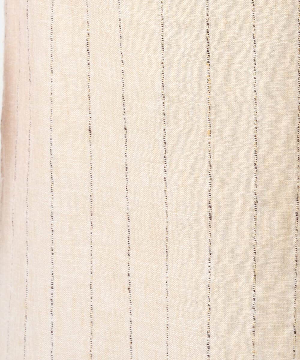 NGLGE50330 GIANNI LO GIUDICE(ジャンニ ロ ジュディチェ) [洗える]リネンステッチストライプパンツ ブラック