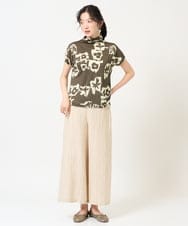 NGLGE50330 GIANNI LO GIUDICE(ジャンニ ロ ジュディチェ) [洗える]リネンステッチストライプパンツ ブラック