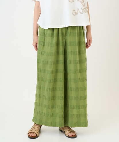 NGLGE53360 GIANNI LO GIUDICE [洗える]シャドーチェックワイドパンツ