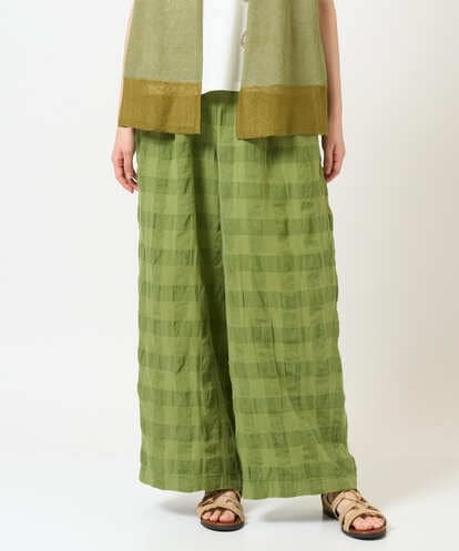 NGLGE53360 GIANNI LO GIUDICE [洗える]シャドーチェックワイドパンツ