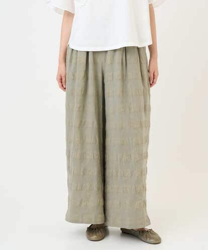 NGLGE53360 GIANNI LO GIUDICE [洗える]シャドーチェックワイドパンツ