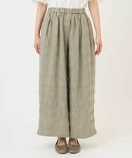 NGLGE53360 GIANNI LO GIUDICE(ジャンニ ロ ジュディチェ) [洗える]シャドーチェックワイドパンツ ベージュ