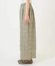 NGLGE53360 GIANNI LO GIUDICE(ジャンニ ロ ジュディチェ) [洗える]シャドーチェックワイドパンツ ベージュ