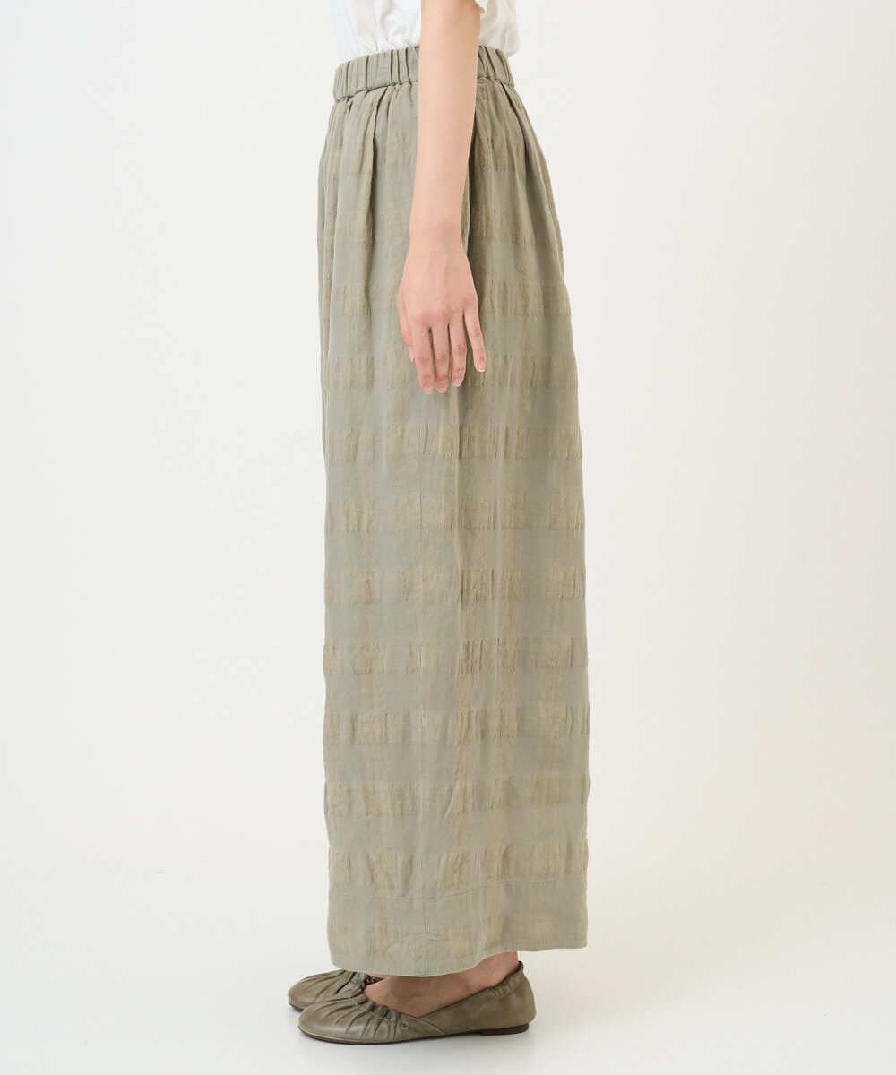 NGLGE53360 GIANNI LO GIUDICE(ジャンニ ロ ジュディチェ) [洗える]シャドーチェックワイドパンツ ベージュ