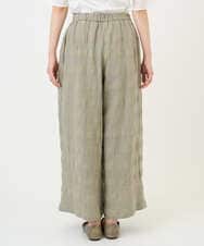 NGLGE53360 GIANNI LO GIUDICE(ジャンニ ロ ジュディチェ) [洗える]シャドーチェックワイドパンツ ベージュ