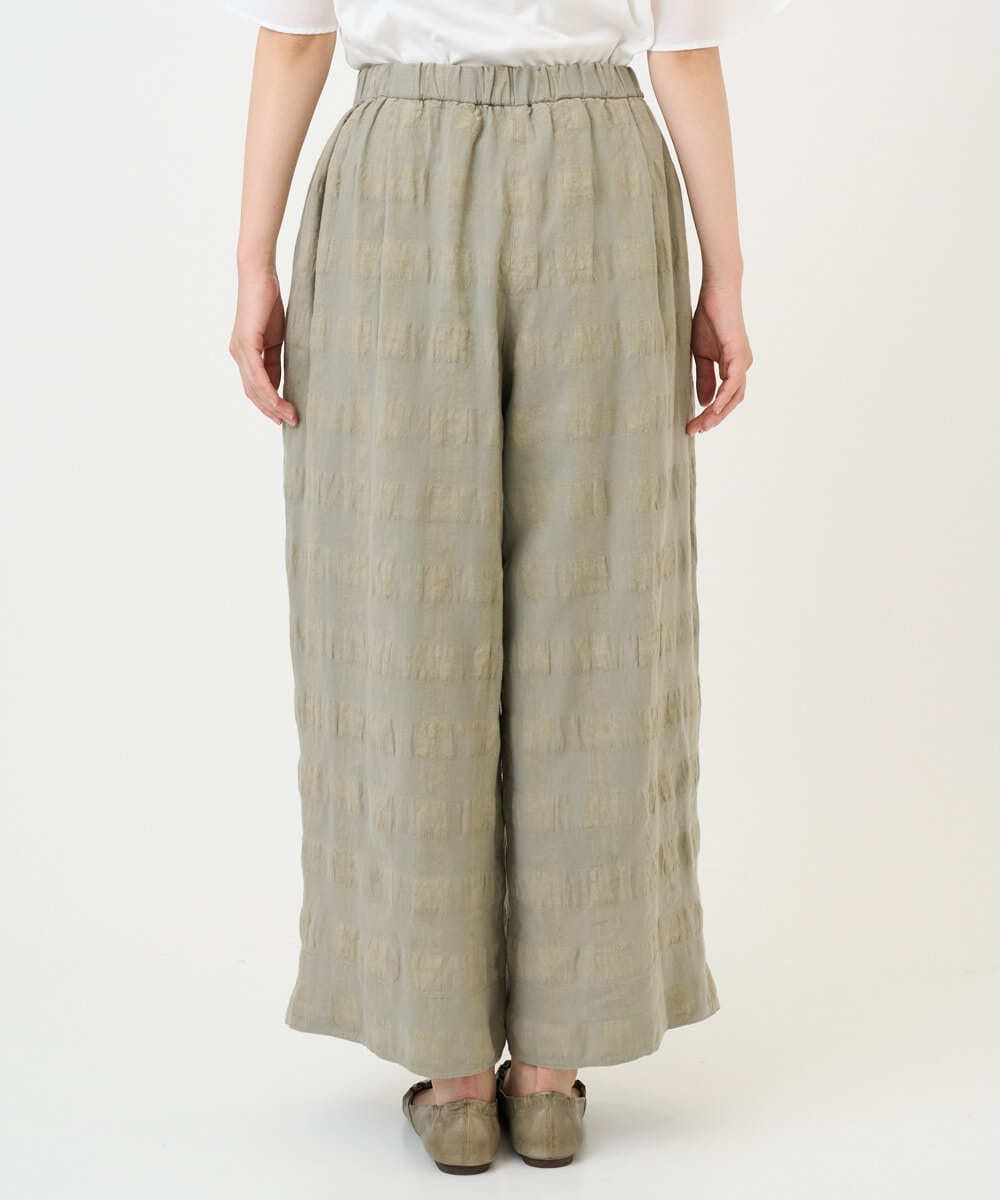 NGLGE53360 GIANNI LO GIUDICE(ジャンニ ロ ジュディチェ) [洗える]シャドーチェックワイドパンツ ベージュ