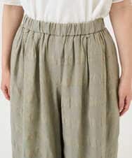 NGLGE53360 GIANNI LO GIUDICE(ジャンニ ロ ジュディチェ) [洗える]シャドーチェックワイドパンツ ベージュ