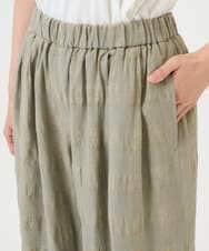 NGLGE53360 GIANNI LO GIUDICE(ジャンニ ロ ジュディチェ) [洗える]シャドーチェックワイドパンツ ベージュ