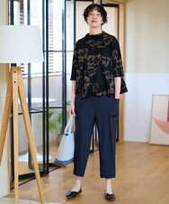 NGLGE55210 GIANNI LO GIUDICE(ジャンニ ロ ジュディチェ) [洗える・日本製]オクタワルツカルゼパンツ ネイビー