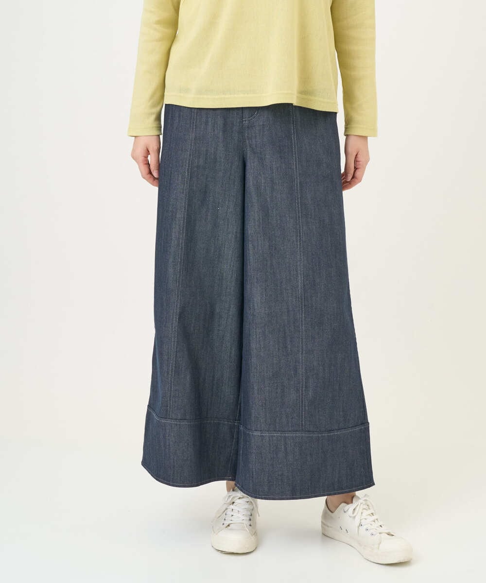 NGLGF20270 GIANNI LO GIUDICE(ジャンニ ロ ジュディチェ) [洗える]スラブシャンブレーデニムパンツ ネイビー