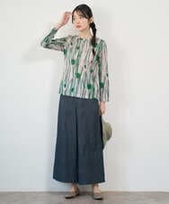 NGLGF20270 GIANNI LO GIUDICE(ジャンニ ロ ジュディチェ) [洗える]スラブシャンブレーデニムパンツ ネイビー