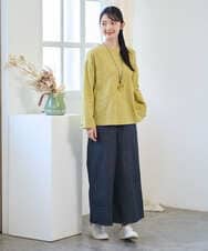 NGLGF20270 GIANNI LO GIUDICE(ジャンニ ロ ジュディチェ) [洗える]スラブシャンブレーデニムパンツ ネイビー