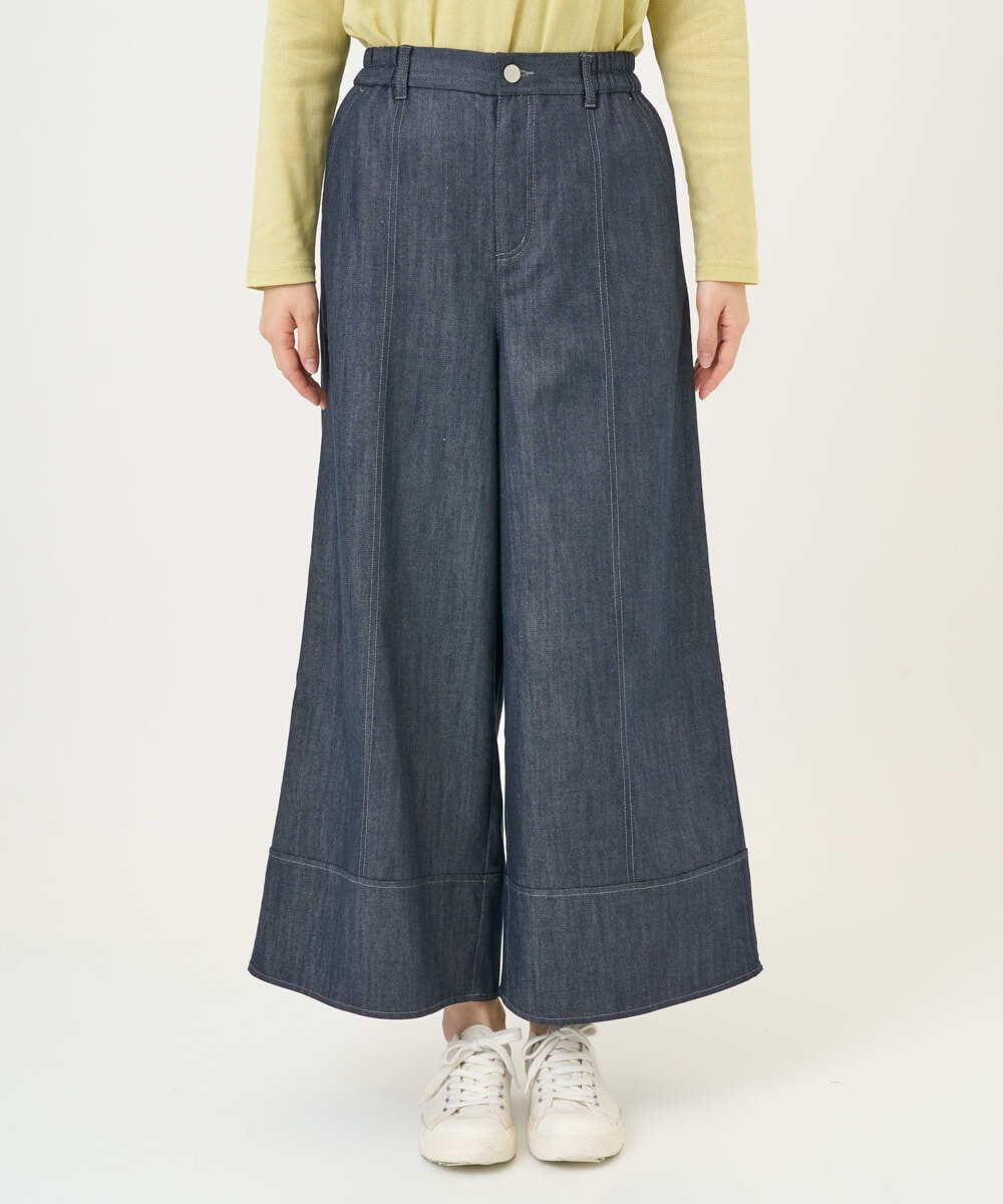 NGLGF20270 GIANNI LO GIUDICE(ジャンニ ロ ジュディチェ) [洗える]スラブシャンブレーデニムパンツ ネイビー