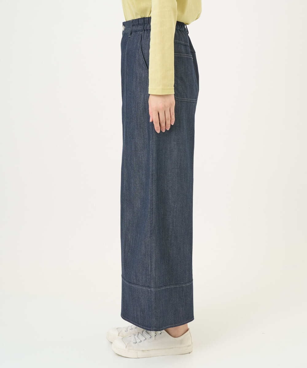 NGLGF20270 GIANNI LO GIUDICE(ジャンニ ロ ジュディチェ) [洗える]スラブシャンブレーデニムパンツ ネイビー