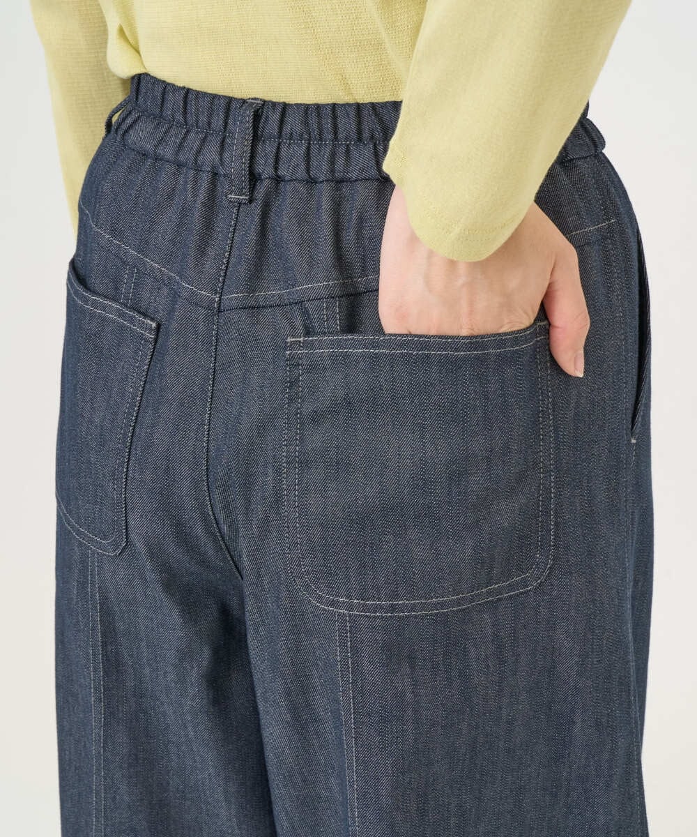 NGLGF20270 GIANNI LO GIUDICE(ジャンニ ロ ジュディチェ) [洗える]スラブシャンブレーデニムパンツ ネイビー