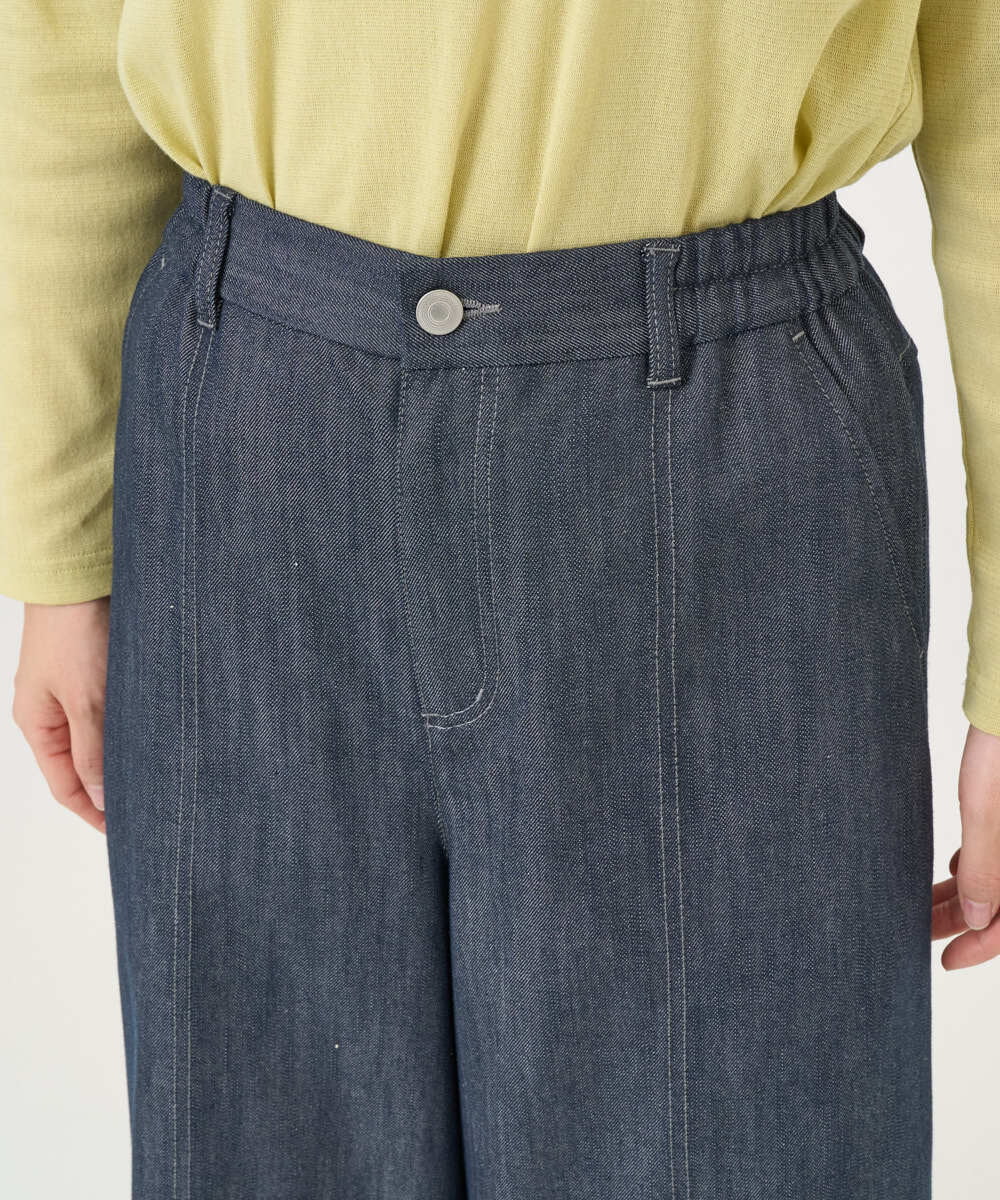 NGLGF20270 GIANNI LO GIUDICE(ジャンニ ロ ジュディチェ) [洗える]スラブシャンブレーデニムパンツ ネイビー