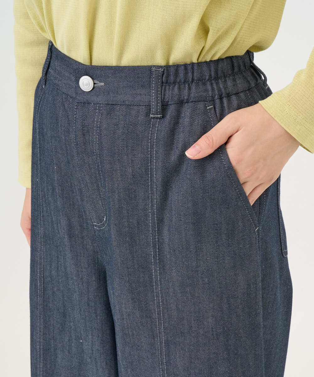 NGLGF20270 GIANNI LO GIUDICE(ジャンニ ロ ジュディチェ) [洗える]スラブシャンブレーデニムパンツ ネイビー