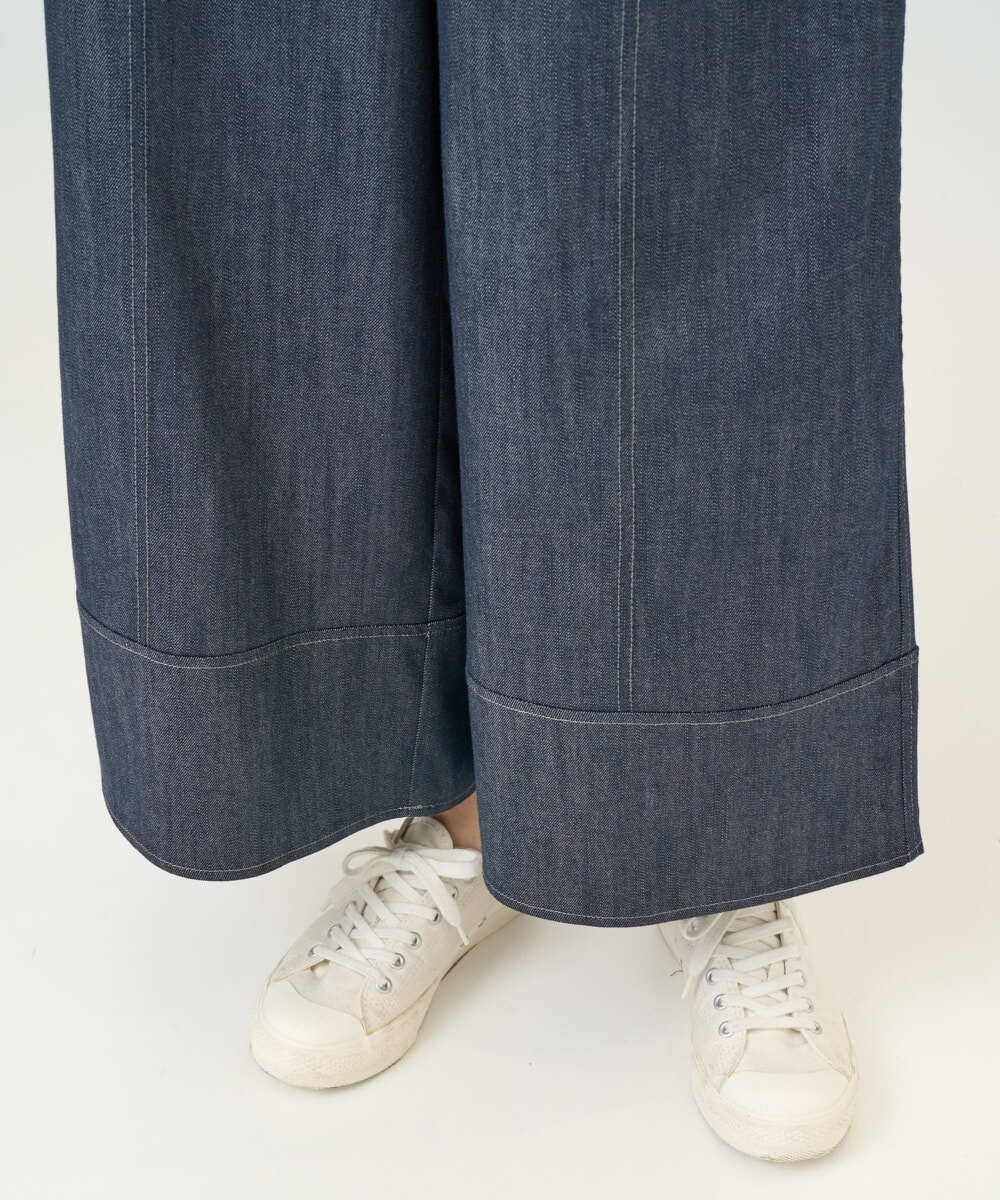 NGLGF20270 GIANNI LO GIUDICE(ジャンニ ロ ジュディチェ) [洗える]スラブシャンブレーデニムパンツ ネイビー