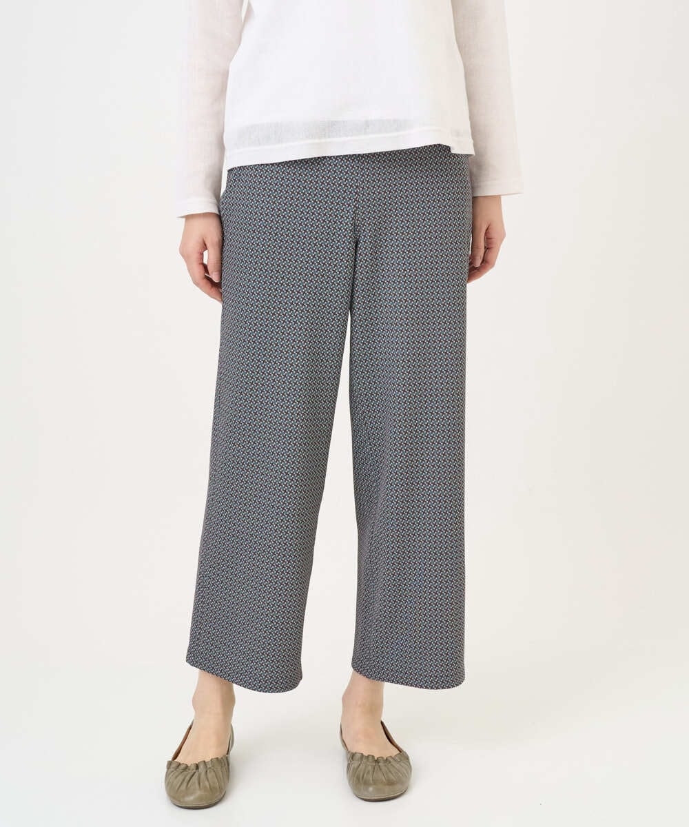 NGLGF28250 GIANNI LO GIUDICE(ジャンニ ロ ジュディチェ) [洗える・リバーシブル]裏コットン幾何プリントパンツ カーキ